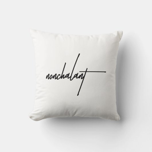 Nonchalant – Moeiteloos cool statement Kussen (Voorkant)