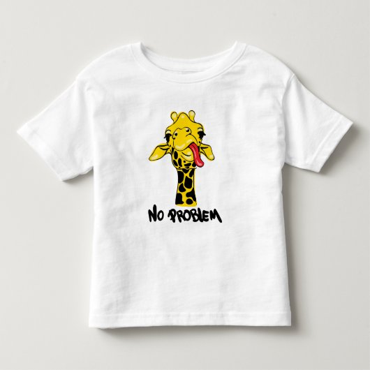 Nonchalante Giraffe: Geen PROBEEM Attitude Kinder Shirts (Voorkant)