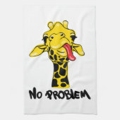 Nonchalante Giraffe: Geen PROBleem Attitude Theedoek (Verticaal)
