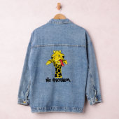 Nonchalante Giraffe: Geen PROBLEEM Mentaliteit Denim Jacket (Hangar)