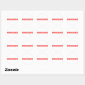 Nondescript Stamp Ronde Sticker (Vel)