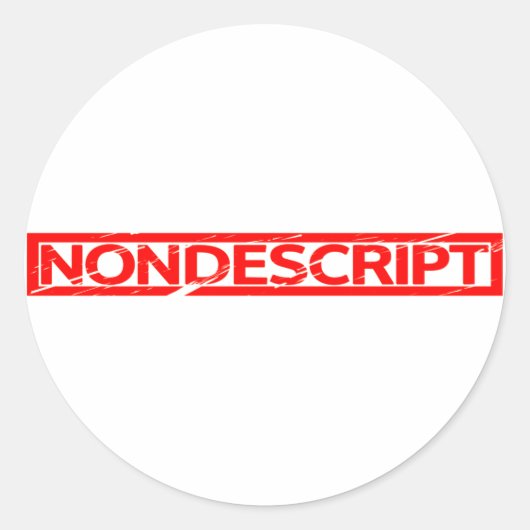 Nondescript Stamp Ronde Sticker (Voorkant)