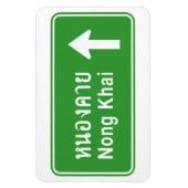 Nong Khai Ahead ⚠ Thai Highway Traffic Sign ⚠ Magneet (Verticaal)