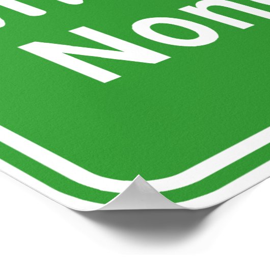 Nong Khai Ahead ⚠ Thai Highway Traffic Sign ⚠ Poster (Hoek)