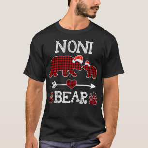 Noni Beer Kerstmis Pajama Red Pset Buffalo Famil T-shirt
