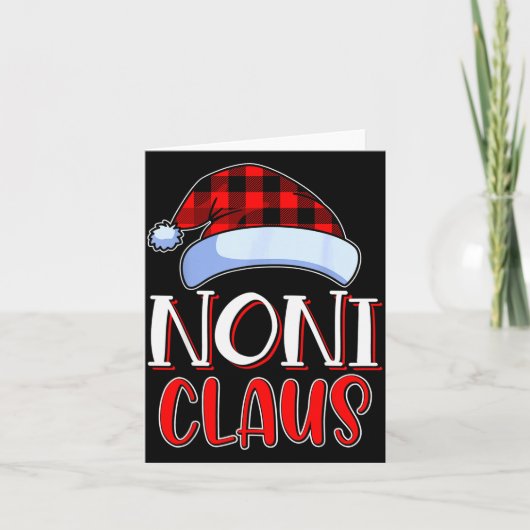 Noni Claus Santa Family Matching Christmas Pajamas Kaart (Voorkant)