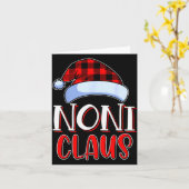 Noni Claus Santa Family Matching Christmas Pajamas Kaart (Gele Bloem)