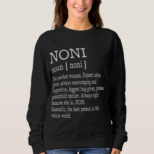 Noni Definition Grandma Moederdag Gifts Women Trui (Voorkant)