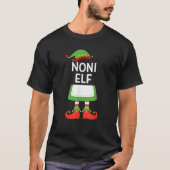 Noni Elf Schattigee bijpassende familie kerst Elfe T-shirt (Voorkant)