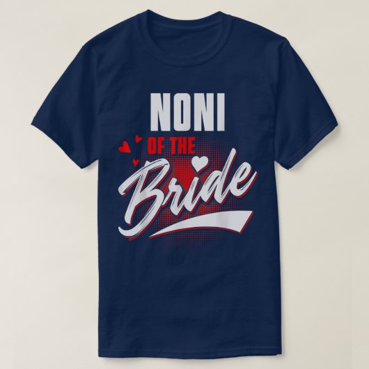 noni van Bride Wedding Party Matching Bridal Party T-shirt (Design voorkant)