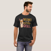 Noni van het verjaardagsmeisje Lama Bday Party Cel T-shirt (Voorkant volledig)