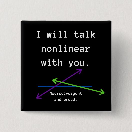 Nonlinar Vierkante Button 5,1 Cm (Voorkant)