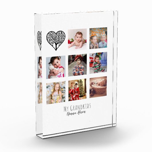 NONNA 8 x foto-collage kleinkinderen stamboom Fotoblokken (Links)