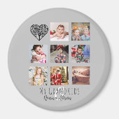 NONNA 8 x Fotocollage Familiestamboom Kleinkindere Magneet (Voorkant)