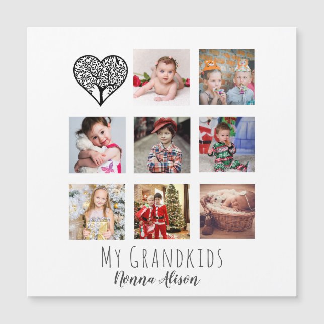 NONNA 8 x Fotocollage stamboom kleinkinderen