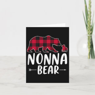 Nonna Beer Kerst Pajama Rode Buffel Plaid Kaart