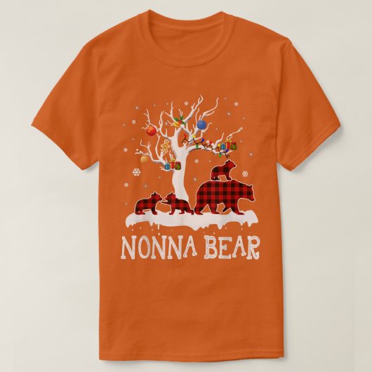 Nonna Beer Kerstmis Pajama Red Pset Buffalo Fami T-shirt (Design voorkant)