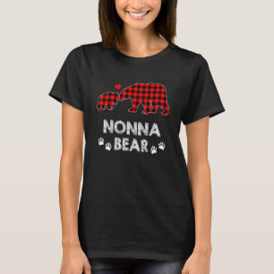 Nonna Beer Vrouwen Rood Plaid Kerst Pyjama Familie T-shirt