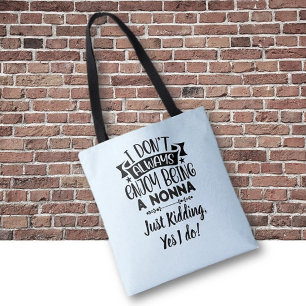 Nonna Cadeau! Kunstzinnige humor voor oma Tote Bag