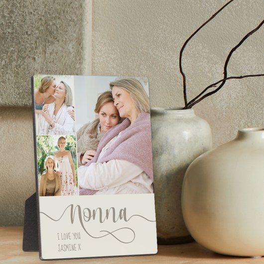 Nonna Calligrafie Ik hou van jullie 3 Foto Cream B Fotoplaat