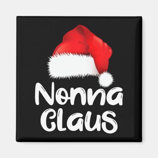Nonna Claus Christmas Family Matching Santa Hat Pa Magneet (Voorkant)