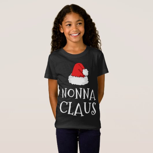 Nonna Claus Kerst Pet Familie PJ Matching Groep T-shirt (Voorkant volledig)
