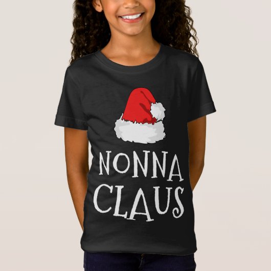 Nonna Claus Kerst Pet Familie PJ Matching Groep T-shirt (Voorkant)