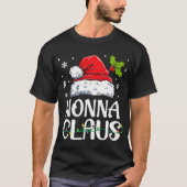 Nonna Claus Santa Funny Kerstmis Pajama Matching T-shirt (Voorkant)