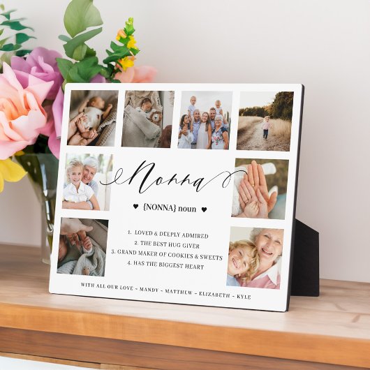 Nonna Definition Script Photo Collage Keepomwille Fotoplaat