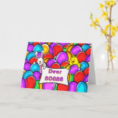 Nonna Easter met Colorful Eggs Bunny en Chick Kaart (Gele Bloem)