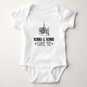 Nonna en Nonno Love Me Unicorn Romper (Voorkant)