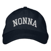 Nonna Gebogen Sportief Geborduurde Pet (Voorkant)