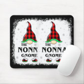 Nonna Gnome Buffalo Plaid Matching Family Xmas Paj Muismat (Met muis)