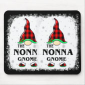 Nonna Gnome Buffalo Plaid Matching Family Xmas Paj Muismat (Voorkant)