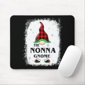 Nonna Gnome Buffalo Plaid Matching Family Xmas Paj Muismat (Met muis)