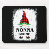 Nonna Gnome Buffalo Plaid Matching Family Xmas Paj Muismat (Voorkant)