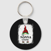 Nonna Gnome Buffalo Plaid Matching Family Xmas Paj Sleutelhanger (Voorkant)