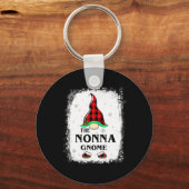 Nonna Gnome Buffalo Plaid Matching Family Xmas Paj Sleutelhanger (Voorkant)