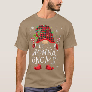Nonna Gnome Buffalo Pset Matching Family Christma T-shirt
