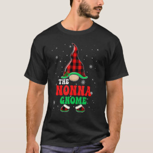 Nonna Gnome Buffalo Pset Matching Family Christma T-shirt