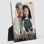 Nonna & Grandchild Script Naam Foto Bewaaradres Fotoplaat (Zijkant)