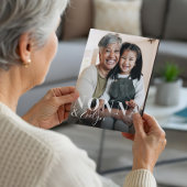 Nonna & Grandchild Script Naam Foto Bewaaradres Fotoplaat