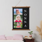 Nonna Grandma 3 Photo Collage Hangend Wandkleed (Slaapkamer)