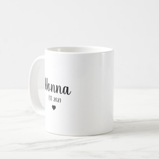 Nonna Grandma Zwangerschap Aankondiging Baby Koffiemok (Voorkant links)
