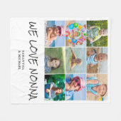 Nonna Grandmoeder Photo Collage Fleece Blanket Deken (Voorkant (Horizontaal))