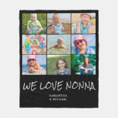 Nonna Grandmoeder Photo Collage Fleece Blanket Deken (Voorkant)