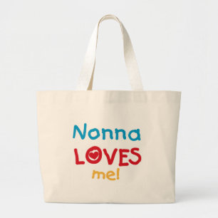 Nonna houdt van me T-shirts en cadeautjes Grote Tote Bag