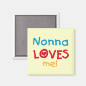 Nonna houdt van me T-shirts en cadeautjes Magneet (Voorkant / Achterkant)