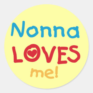 Nonna houdt van me T-shirts en cadeautjes Ronde Sticker