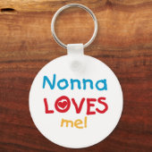 Nonna houdt van me T-shirts en cadeautjes Sleutelhanger (Voorkant)